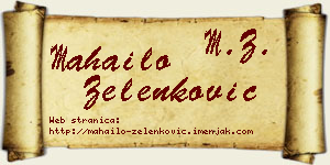 Mahailo Zelenković vizit kartica